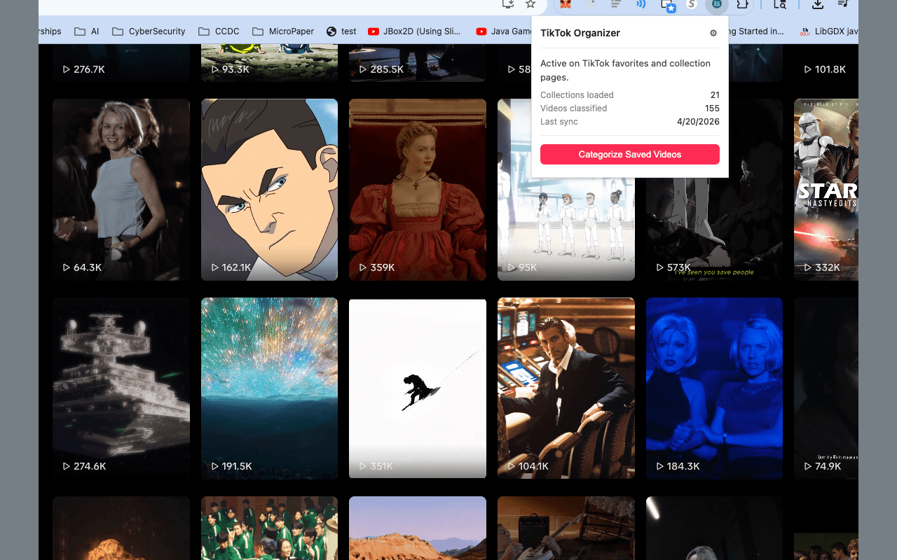 Load your collections & saved videos